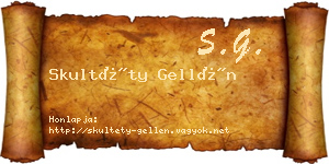 Skultéty Gellén névjegykártya